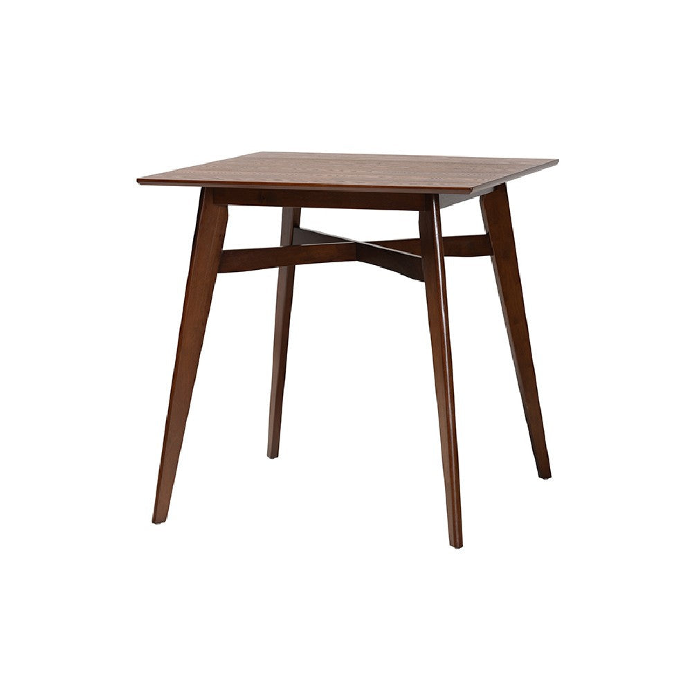 Baxton Studio Leena Mid-Century Modern Walnut Brown Finished Wood Counter Height Pub Table WHI-Leena-Walnut-PT