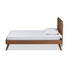 Baxton Studio Leola Mid-Century Modern Transitional Walnut Brown Finished Wood Twin Size Platform Bed WHI-Leola-Ash-Walnut-Twin