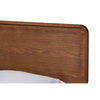 Baxton Studio Leola Mid-Century Modern Transitional Walnut Brown Finished Wood Twin Size Platform Bed WHI-Leola-Ash-Walnut-Twin