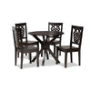 Baxton Studio Liese Modern and Contemporary Transitional Dark Brown Finished Wood 5-Piece Dining Set WHI-Liese-Dark-Brown-5PC-Dining-Set