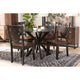 Baxton Studio Liese Modern and Contemporary Transitional Two-Tone Dark Brown and Walnut Brown Finished Wood 5-Piece Dining Set