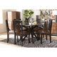 Baxton Studio Liese Modern and Contemporary Transitional Two-Tone Dark Brown and Walnut Brown Finished Wood 7-Piece Dining Set