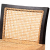 bali & pari Lingga Modern Bohemian Dark Brown Mahogany Wood and Natural Rattan Counter Stool WHI-Lingga-Mahogany-CS