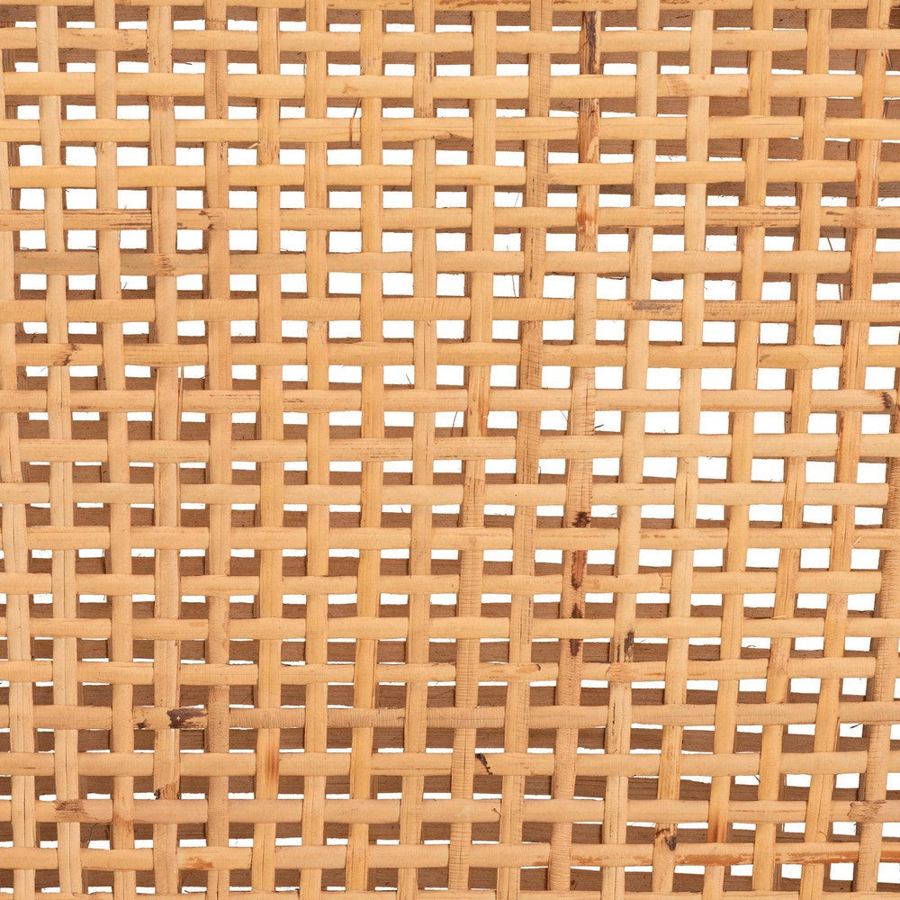 bali & pari Lingga Modern Bohemian Dark Brown Mahogany Wood and Natural Rattan Counter Stool WHI-Lingga-Mahogany-CS