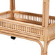 bali & pari Lombok Modern Bohemian Natural Brown Rattan Wine Cart WHI-Lombok-Rattan-Cart