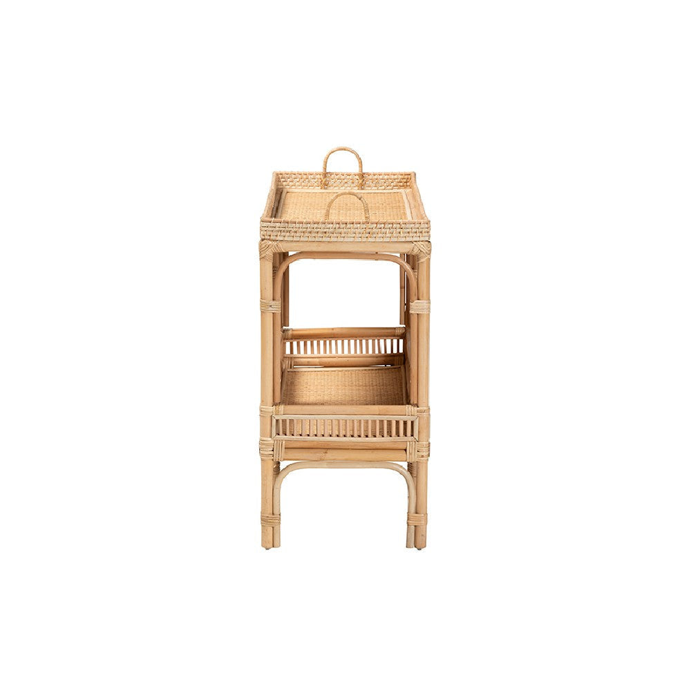 bali & pari Lombok Modern Bohemian Natural Brown Rattan Console Table WHI-Lombok-Rattan-Console-Table
