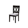 Baxton Studio Louisa Modern Grey Fabric and Dark Brown Finished Wood 5-Piece Dining Set
