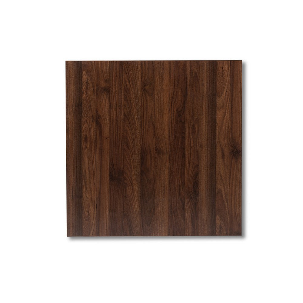 Baxton Studio Lovy Modern and Contemporary Gray Fabric Upholstered Dark Walnut-Finished 5-Piece Wood Dining Set