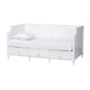 Baxton Studio Lowri Classic and Traditional White Finished Wood Twin Size 3-Drawer Daybed WHI-Lowri-White-Daybed-3DW-Twin