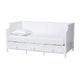 Baxton Studio Lowri Classic and Traditional White Finished Wood Twin Size 3-Drawer Daybed WHI-Lowri-White-Daybed-3DW-Twin