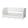 Baxton Studio Lowri Classic and Traditional White Finished Wood Twin Size 3-Drawer Daybed WHI-Lowri-White-Daybed-3DW-Twin