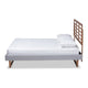 Baxton Studio Luciana Modern and Contemporary Light Grey Fabric Upholstered and Ash Walnut Brown Finished Wood Full Size Platform Bed