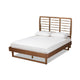 Baxton Studio Lucie Modern and Contemporary Walnut Brown Finished Wood Queen Size Platform Bed