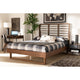 Baxton Studio Lucie Modern and Contemporary Walnut Brown Finished Wood Queen Size Platform Bed