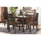 Baxton Studio Luisa Modern and Contemporary Two-Tone Dark Brown and Walnut Brown Finished Wood 5-Piece Dining Set