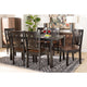 Baxton Studio Luisa Modern and Contemporary Two-Tone Dark Brown and Walnut Brown Finished Wood 7-Piece Dining Set