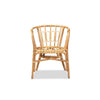 bali & pari Luxio Modern and Contemporary Natural Finished Rattan Dining Chair WHI-Luxio-Natural-DC