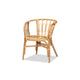 bali & pari Luxio Modern and Contemporary Natural Finished Rattan Dining Chair WHI-Luxio-Natural-DC