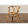 bali & pari Luxio Modern and Contemporary Natural Finished Rattan Dining Chair WHI-Luxio-Natural-DC