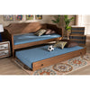Baxton Studio Alya Classic Traditional Farmhouse Walnut Brown Finished Wood Twin Size Trundle