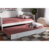 Baxton Studio Alya Classic Traditional Farmhouse White Finished Wood Twin Size Trundle