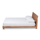 Baxton Studio Haines Modern and Contemporary Walnut Brown Finished Wood Full Size Platform Bed WHI-MG-0050-Ash-Walnut-Full