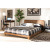 Baxton Studio Haines Modern and Contemporary Walnut Brown Finished Wood Full Size Platform Bed WHI-MG-0050-Ash-Walnut-Full