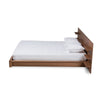 Baxton Studio Elina Modern and Contemporary Walnut Brown Finished Wood Queen Size Platform Storage Bed with Shelves