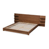 Baxton Studio Elina Modern and Contemporary Walnut Brown Finished Wood Queen Size Platform Storage Bed with Shelves