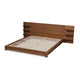 Baxton Studio Elina Modern and Contemporary Walnut Brown Finished Wood Queen Size Platform Storage Bed with Shelves