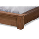 Baxton Studio Elina Modern and Contemporary Walnut Brown Finished Wood Queen Size Platform Storage Bed with Shelves