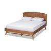 Baxton Studio Keagan Mid-Century Modern Transitional Walnut Brown Finished Wood Queen Size Platform Bed