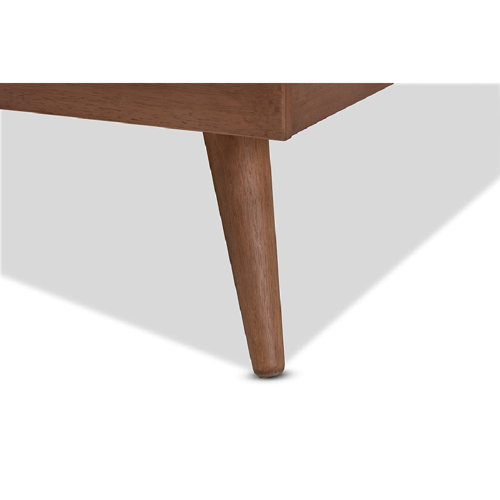 Baxton Studio Karine Mid-Century Modern Walnut Brown Finished Wood Full Size Platform Bed WHI-MG0004-Ash-Walnut-Full