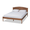 Baxton Studio Leanora Mid-Century Modern Ash Wanut Finished Full Size Wood Platform Bed