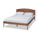 Baxton Studio Leanora Mid-Century Modern Ash Wanut Finished Full Size Wood Platform Bed