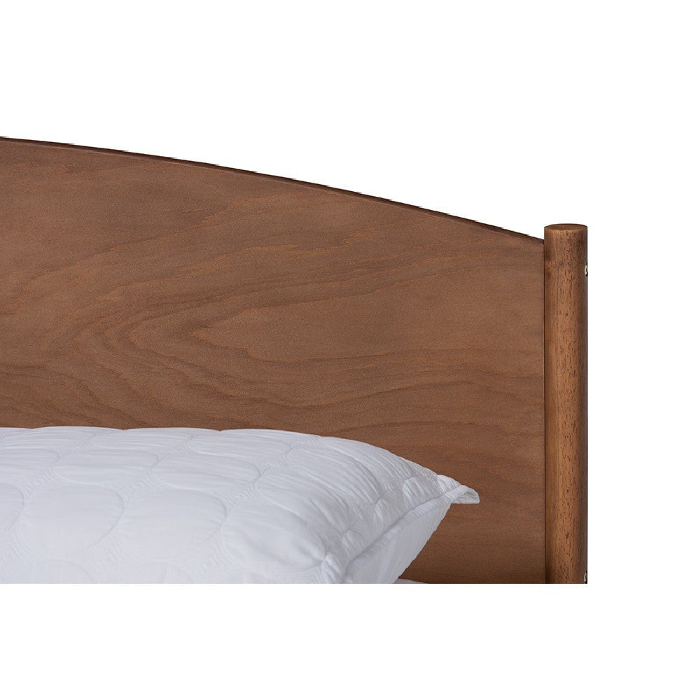 Baxton Studio Leanora Mid-Century Modern Ash Wanut Finished King Size Wood Platform Bed WHI-MG0006-Ash-Walnut-King
