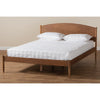 Baxton Studio Leanora Mid-Century Modern Ash Wanut Finished Queen Size Wood Platform Bed