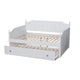 Baxton Studio Millie Cottage Farmhouse White Finished Wood Full Size Daybed with Twin Size Trundle