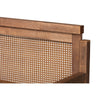 Baxton Studio Toveli Vintage French Inspired Ash Wanut Finished Wood and Synthetic Rattan Daybed WHI-MG0015-Ash-Walnut-Rattan-Daybed