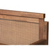 Baxton Studio Toveli Vintage French Inspired Ash Wanut Finished Wood and Synthetic Rattan Daybed WHI-MG0015-Ash-Walnut-Rattan-Daybed