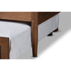 Baxton Studio Alya Classic Traditional Farmhouse Walnut Brown Finished Wood Full Size Daybed with Roll-Out Trundle Bed