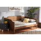 Baxton Studio Alya Classic Traditional Farmhouse Walnut Brown Finished Wood Full Size Daybed