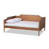 Baxton Studio Alya Classic Traditional Farmhouse Walnut Brown Finished Wood Full Size Daybed