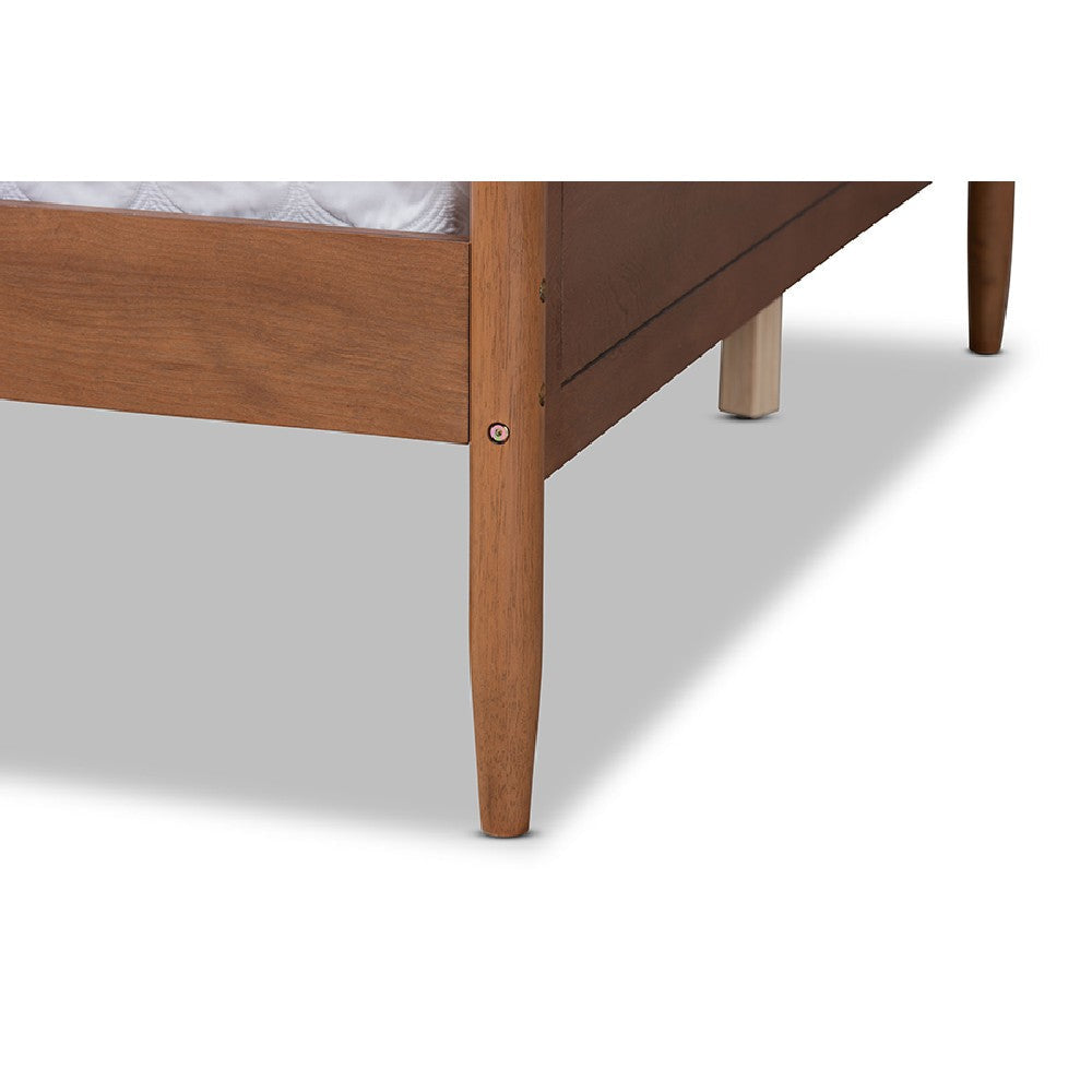 Baxton Studio Alya Classic Traditional Farmhouse Walnut Brown Finished Wood Full Size Daybed