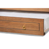 Baxton Studio Alya Classic Traditional Farmhouse Walnut Brown Finished Wood Twin Size Daybed with Roll-Out Trundle Bed