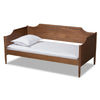 Baxton Studio Alya Classic Traditional Farmhouse Walnut Brown Finished Wood Twin Size Daybed