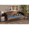 Baxton Studio Alya Classic Traditional Farmhouse Walnut Brown Finished Wood Twin Size Daybed