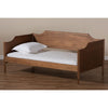 Baxton Studio Alya Classic Traditional Farmhouse Walnut Brown Finished Wood Twin Size Daybed