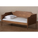 Baxton Studio Alya Classic Traditional Farmhouse Walnut Brown Finished Wood Twin Size Daybed