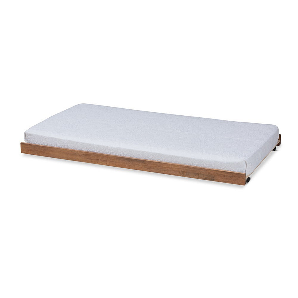 Baxton Studio Veles Modern and Contemporary Ash Walnut Finished Twin Size Trundle Bed WHI-MG0016-24-Ash-Walnut-Trundle